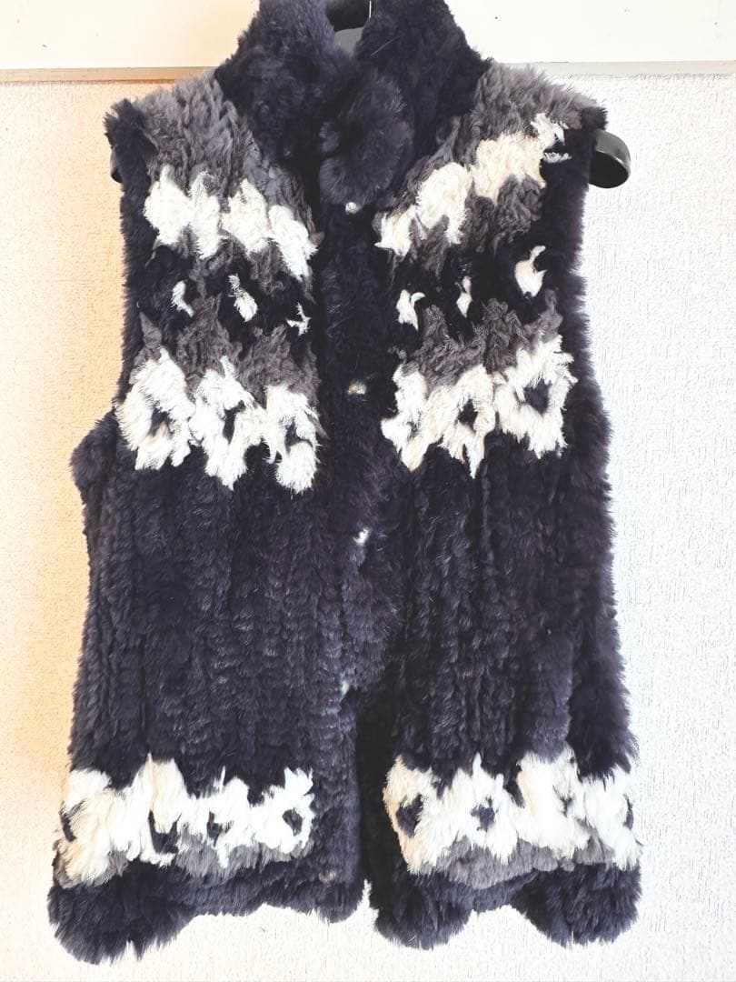 バックラッシュ ラビットファーニット　ベスト Mサイズ 美品