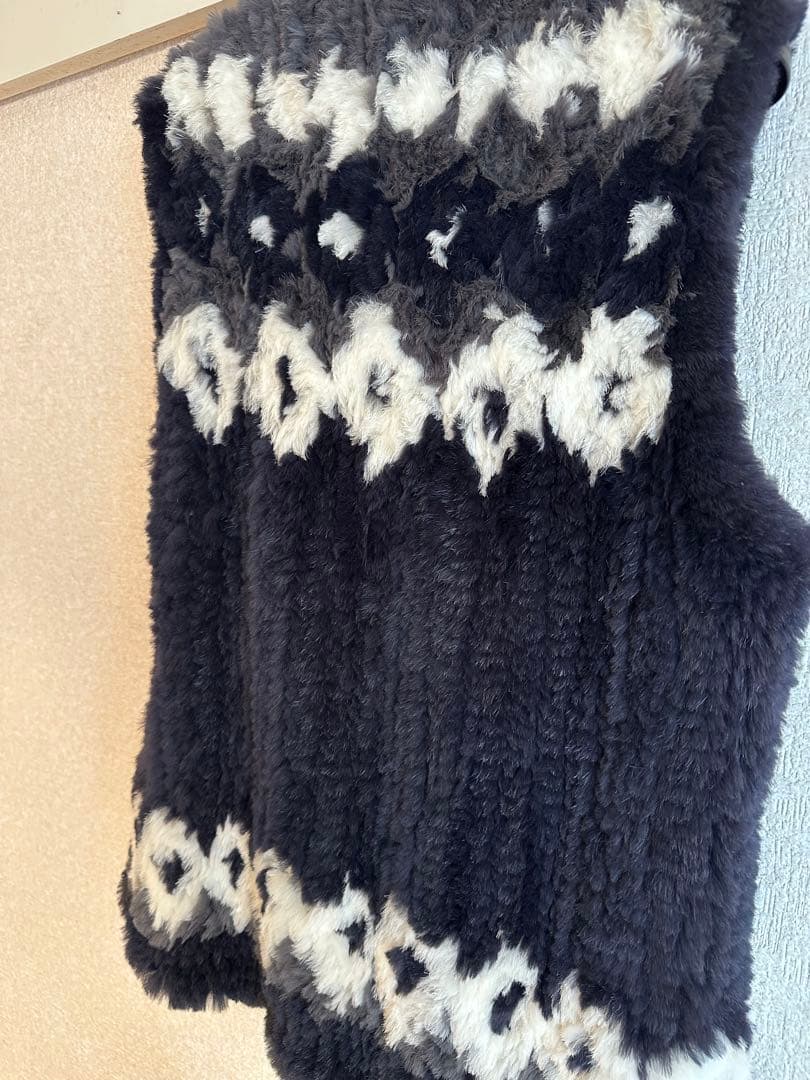 バックラッシュ ラビットファーニット　ベスト Mサイズ 美品