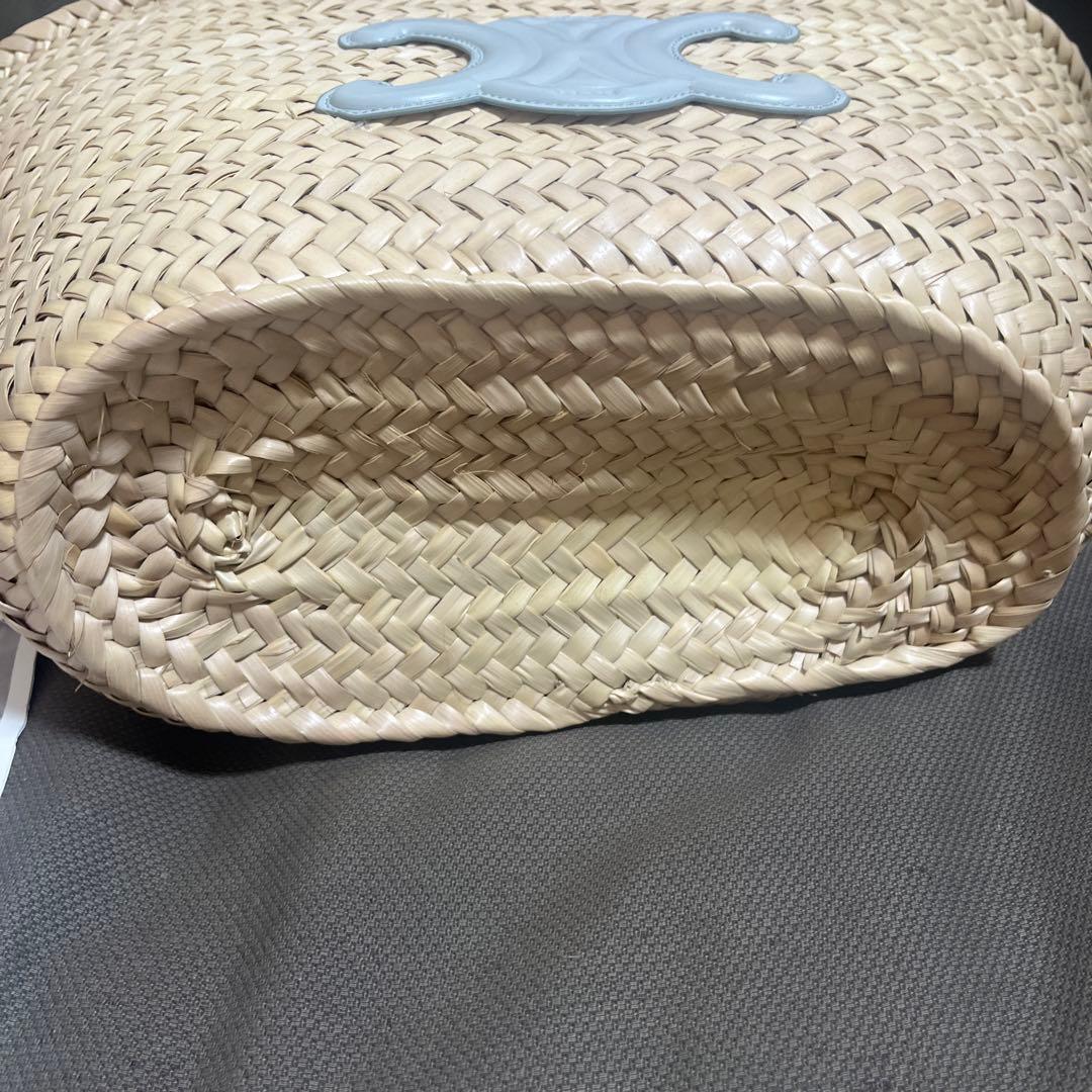 値下げ　リバティ巾着付き❣️セリーヌカゴバック　ライトブルー