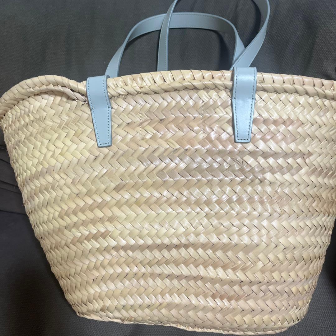 値下げ　リバティ巾着付き❣️セリーヌカゴバック　ライトブルー