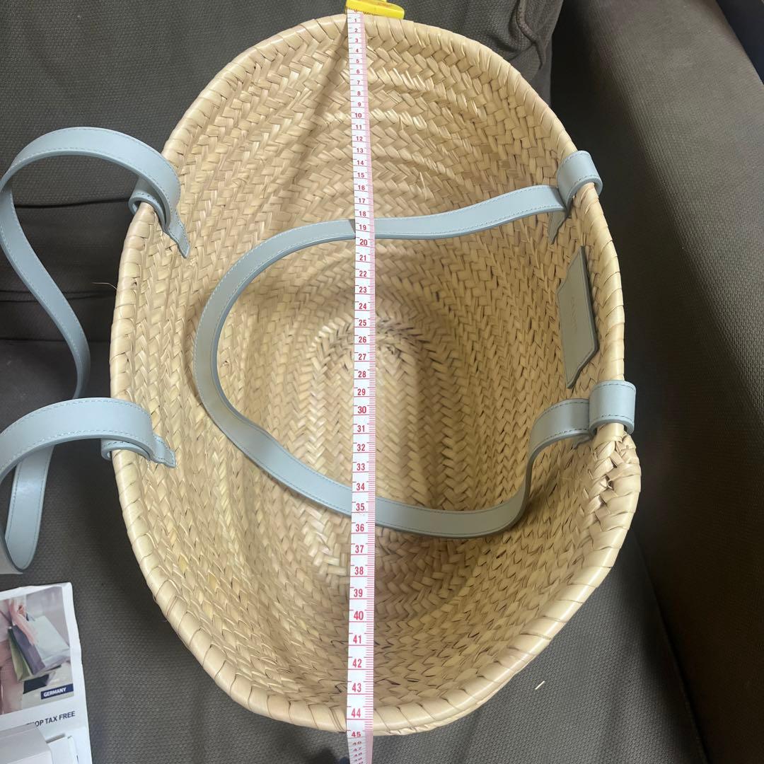 値下げ　リバティ巾着付き❣️セリーヌカゴバック　ライトブルー