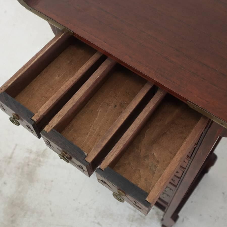 李朝家具 魚錠前付き 彫文字 ヤクジャン 薬箪笥 小引き出し 韓国朝鮮 古民具