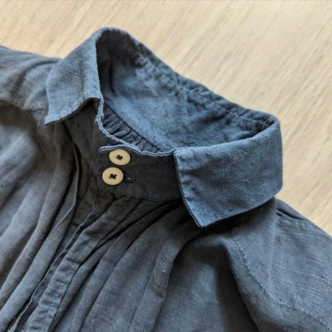 【最終価格】1900s フレンチアンティーク　インディゴリネンスモック