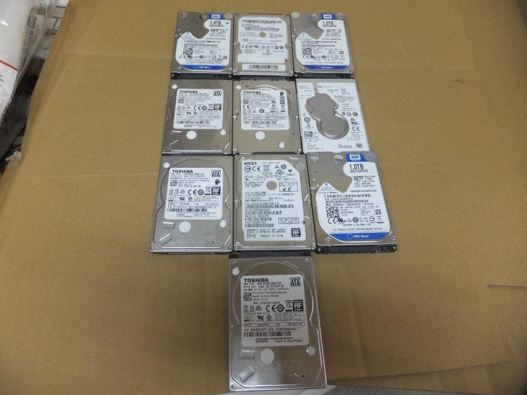 (1671) HDD　SATA 2.5インチ1TB 10個 動作品