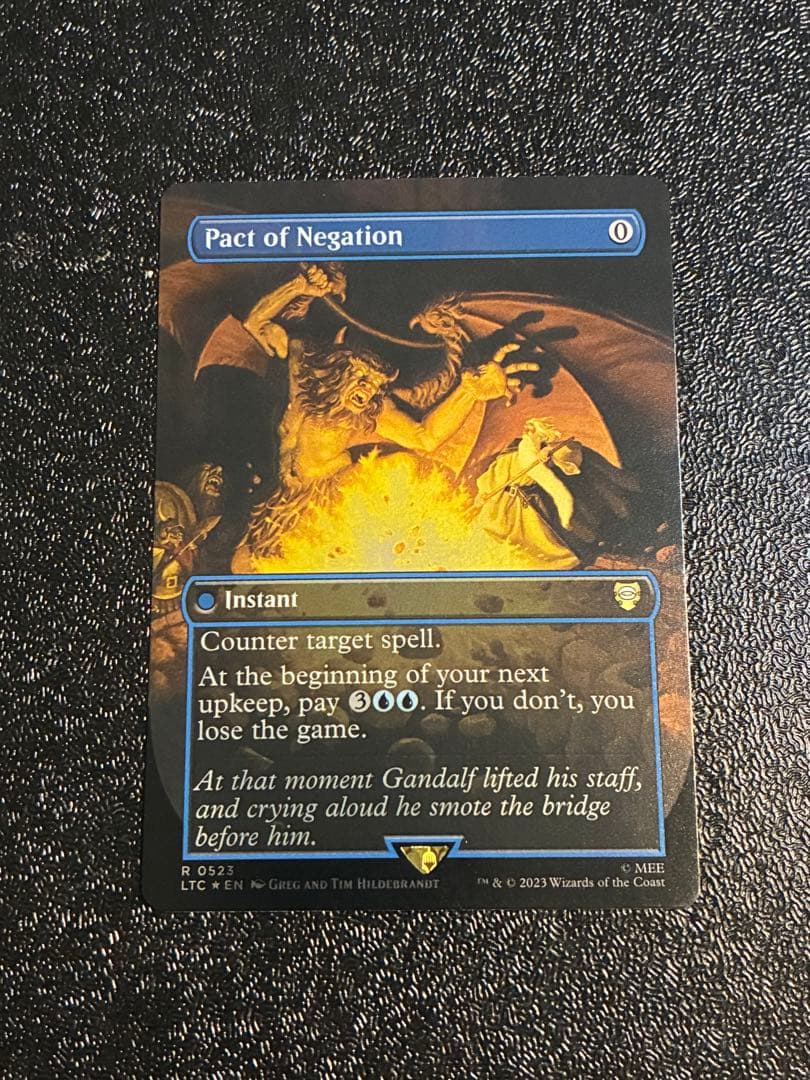 MTG 指輪物語　ホリデーリリース　英語版　否定の契約　銀幕foil