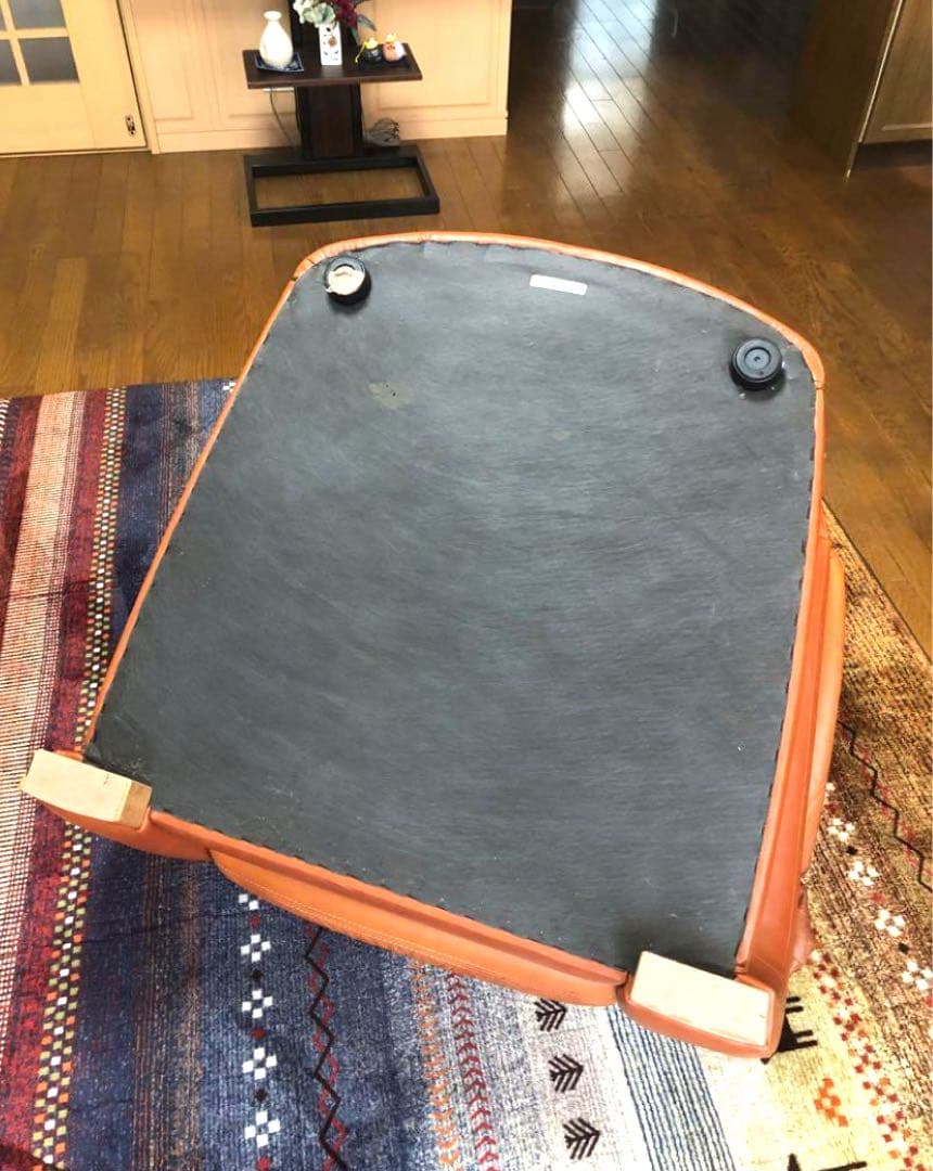 【M】ブラウンレザー リクライニングアームチェア