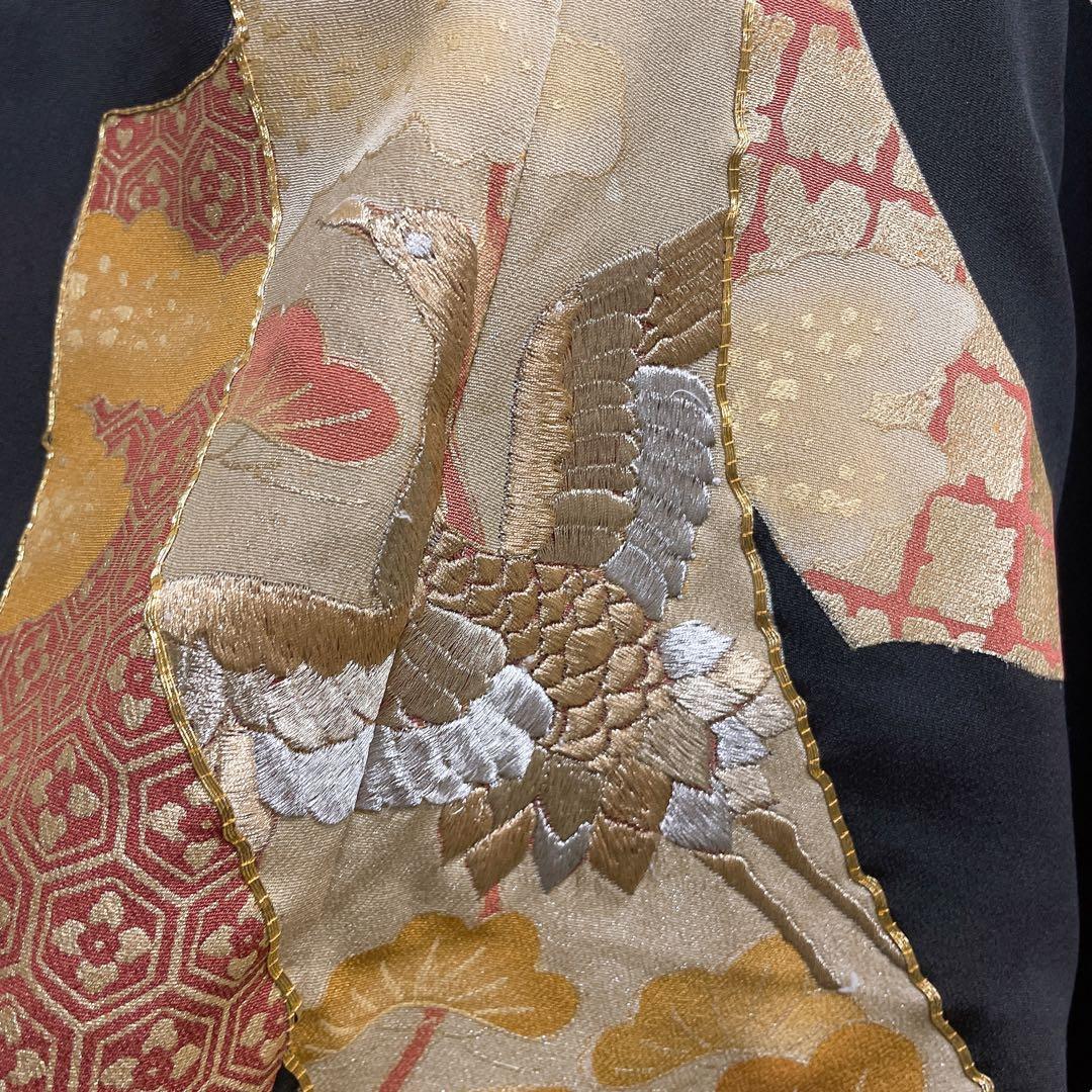 アンティーク 留袖スクエアジレ 着物リメイク リバーシブル J80108