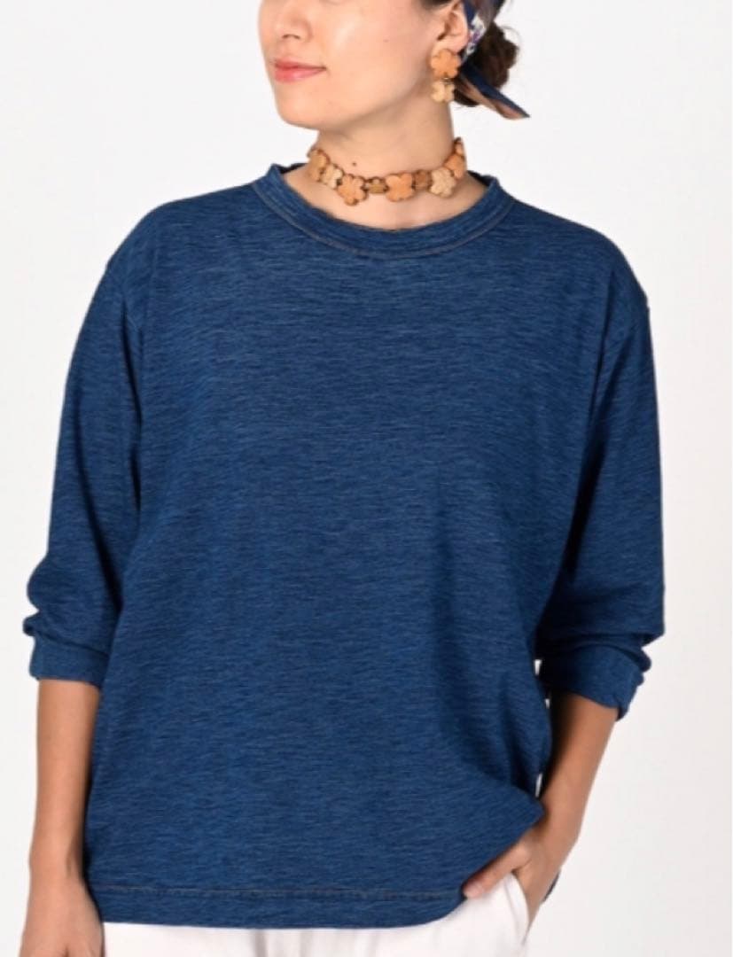 お値下げ　超美品　45rpm藍染めオーシャンTシャツ　L