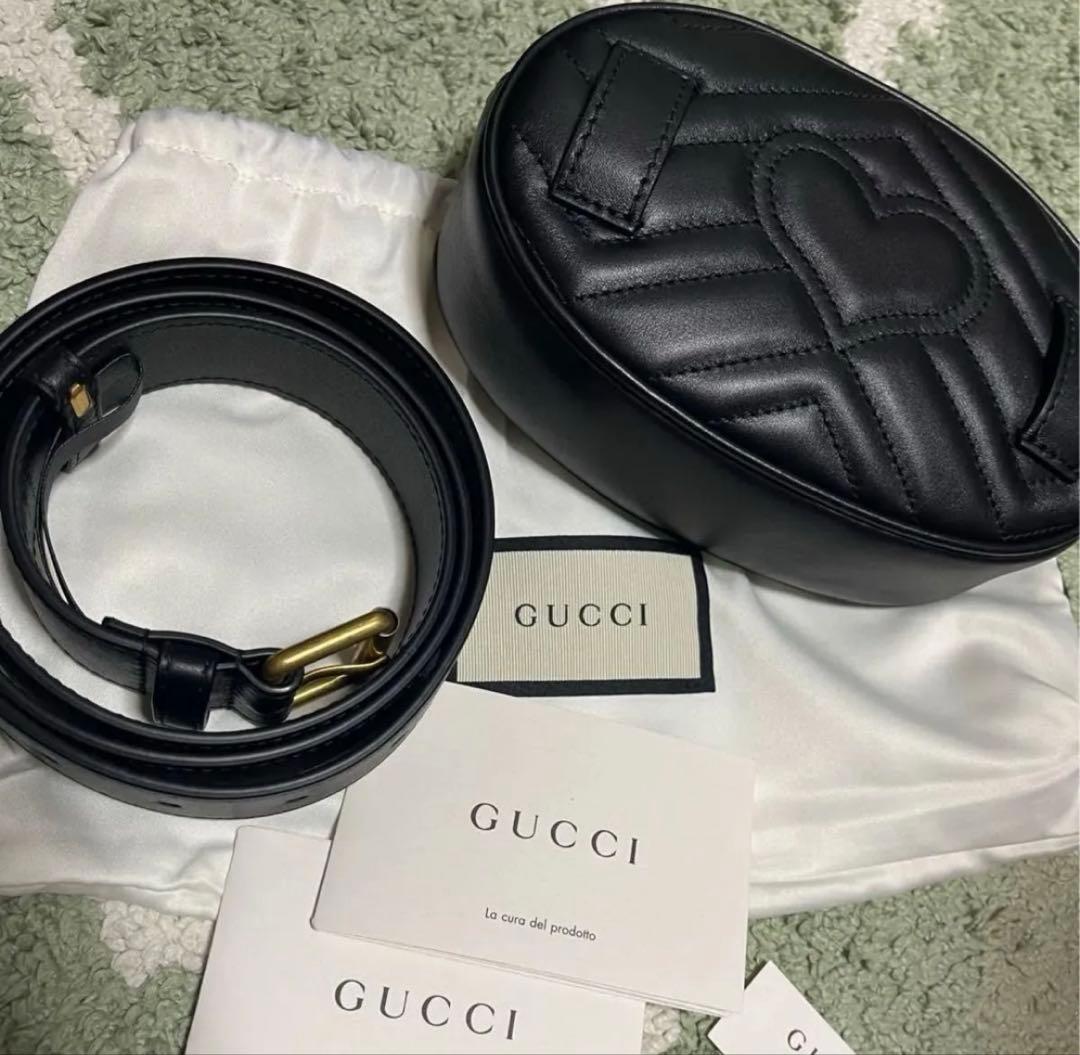 定価18万9千円正規新品☆グッチ☆GGマーモン2wayベルトバッグウエストポーチ