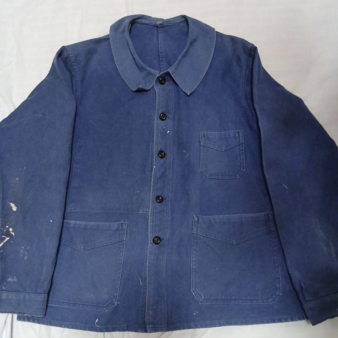 40s　50s　フレンチコットンツイルジャケット　vポケ