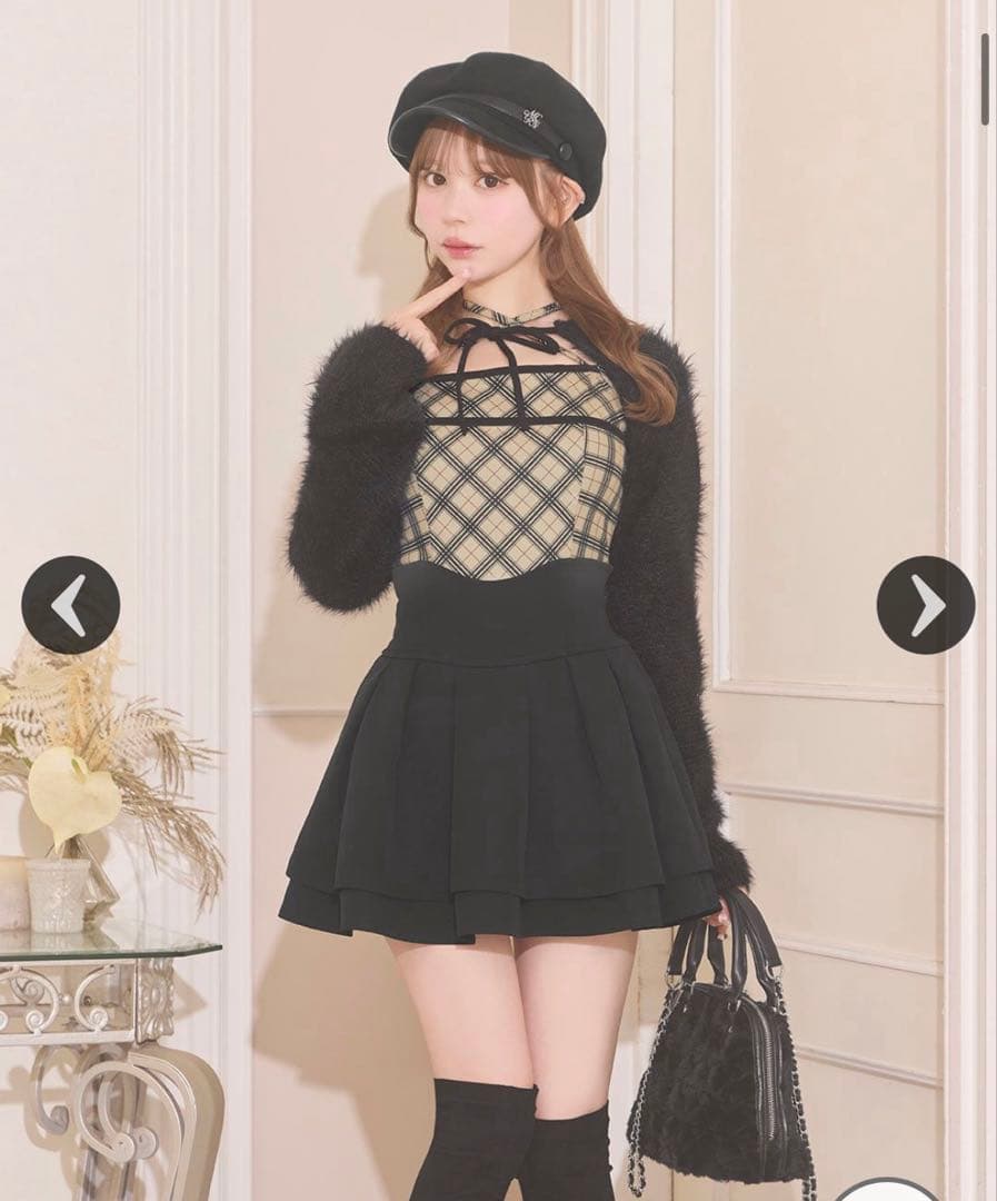 ミシェルマカロン 美脚スカート ブラック L