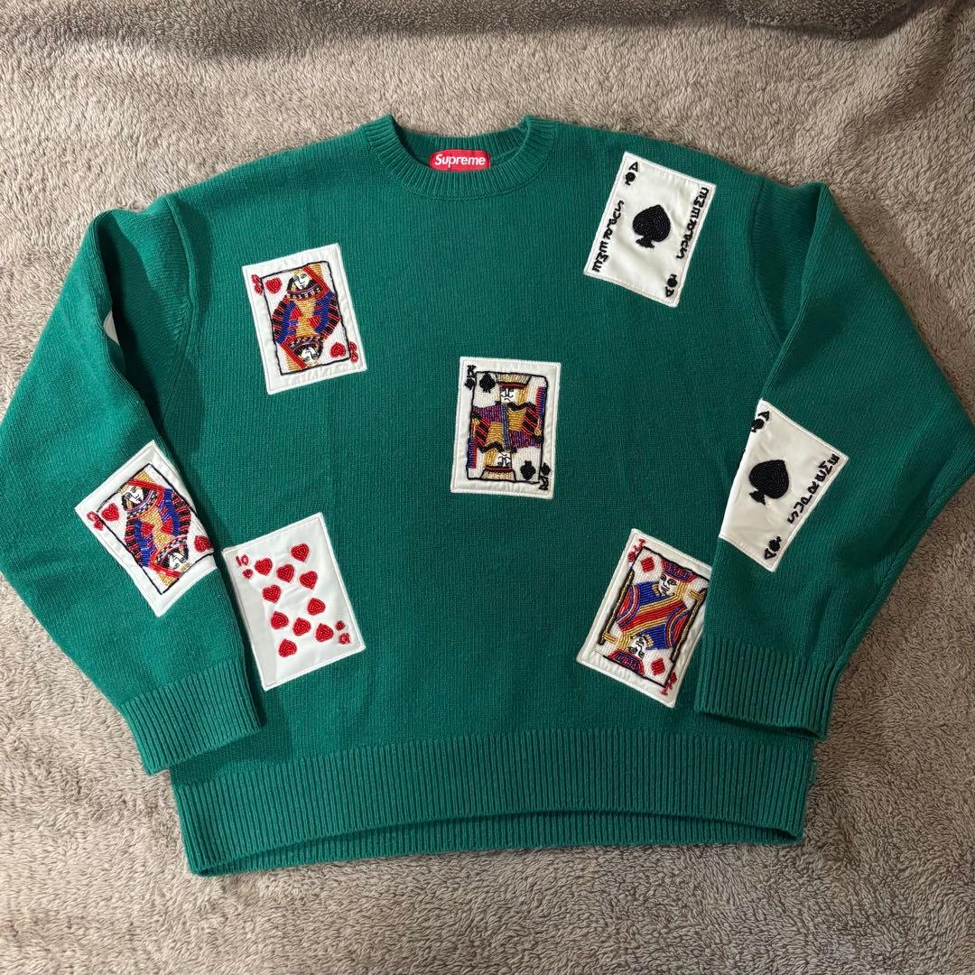 トップス Supreme Beaded Cards Sweater week14