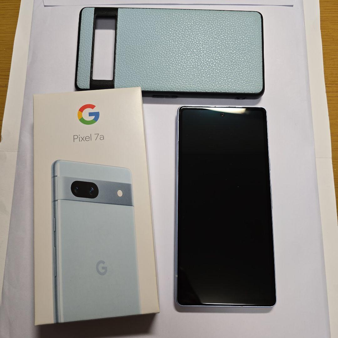 Google Pixel 7a Sea ブルー ケース付