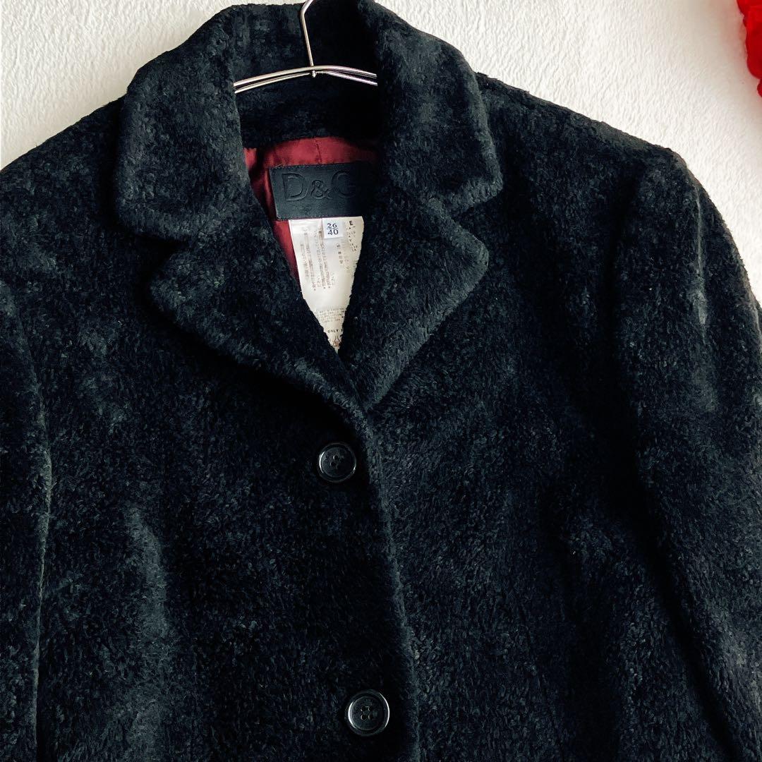 D&Gドルチェアンドガッバーナ★ボアフリース テーラードジャケット シャドウロゴ