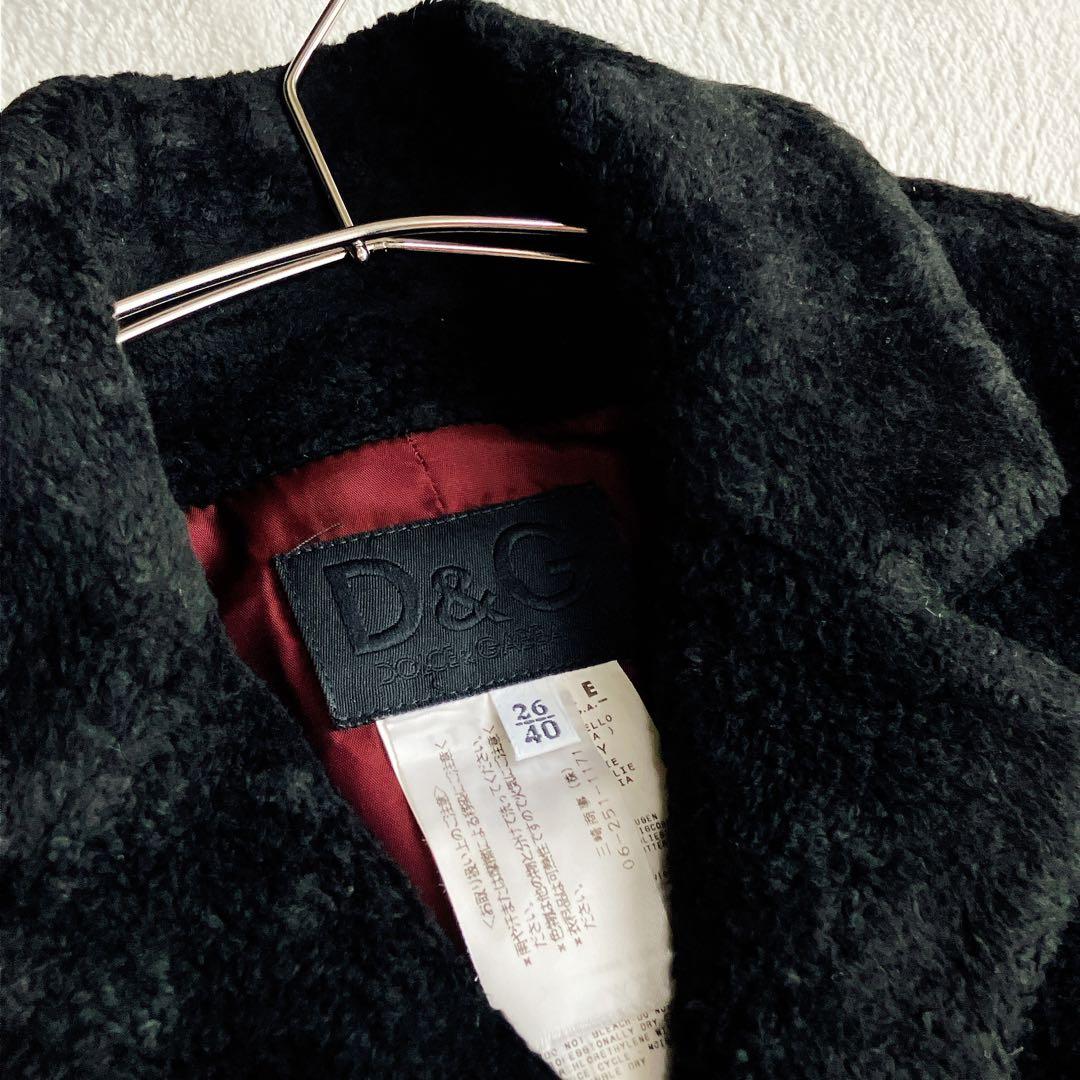 D&Gドルチェアンドガッバーナ★ボアフリース テーラードジャケット シャドウロゴ