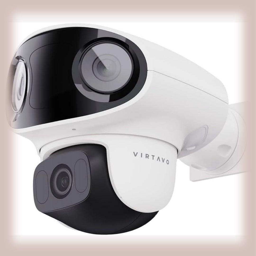 virtavo 防犯カメラ 屋外 三眼カメラ POE対応 1080P 暗視撮影
