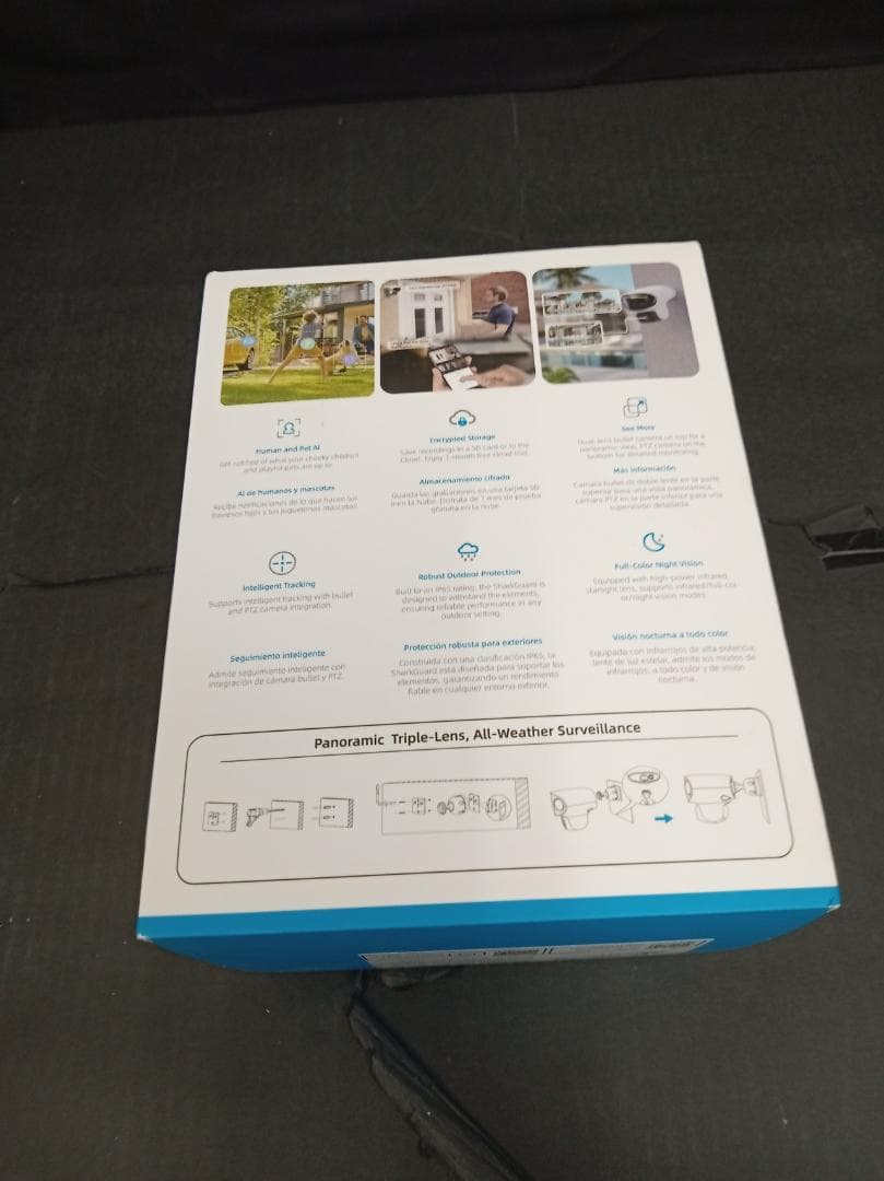 virtavo 防犯カメラ 屋外 三眼カメラ POE対応 1080P 暗視撮影