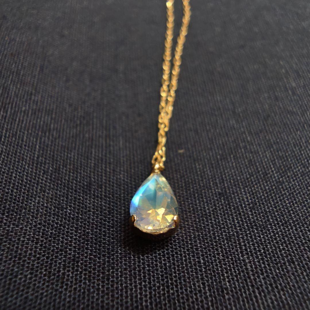 k10YG　ムーンストーン ネックレス　40cm