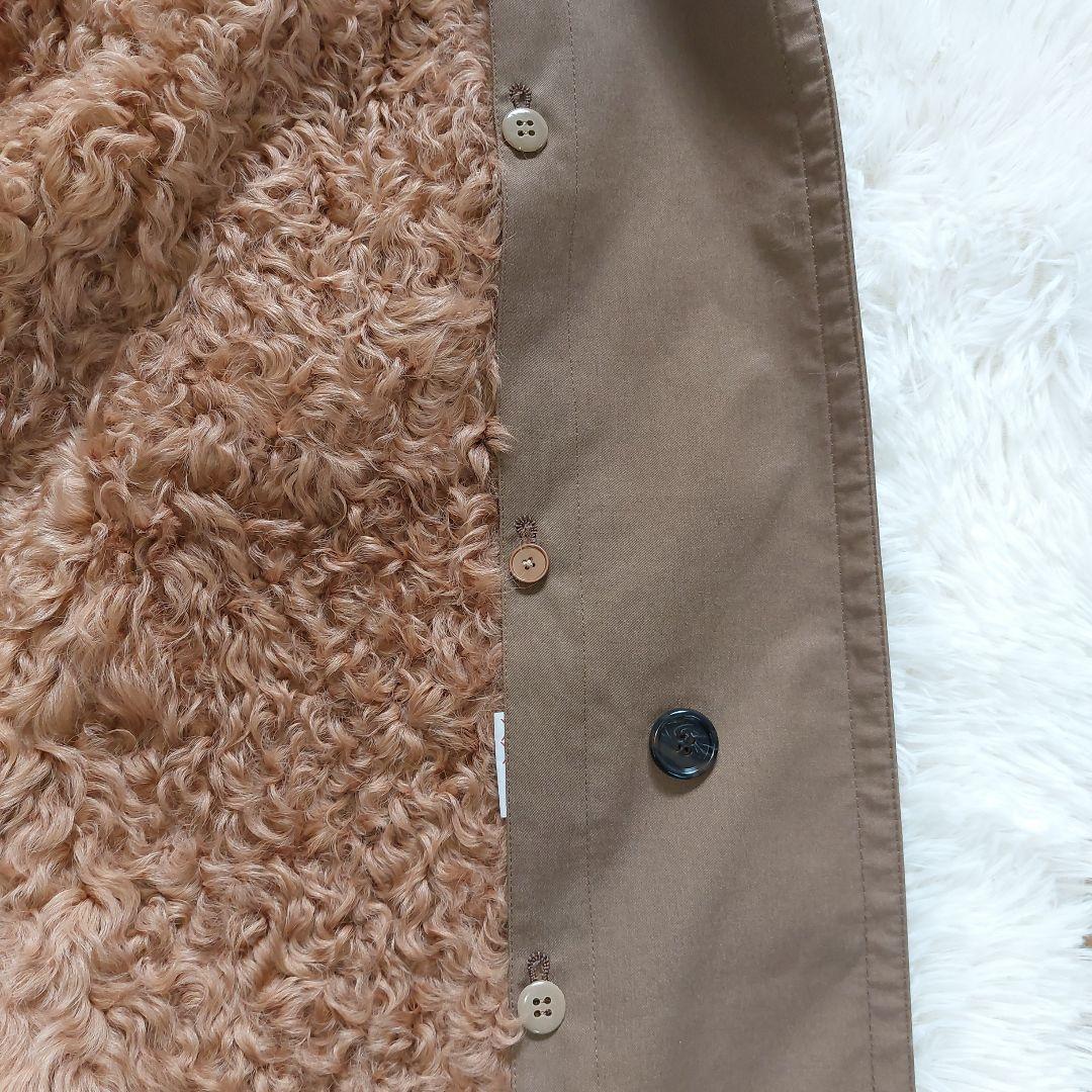 スイス製✨ROTINY 豪華ラムファーライナー ボリュームファー襟 ロングコート