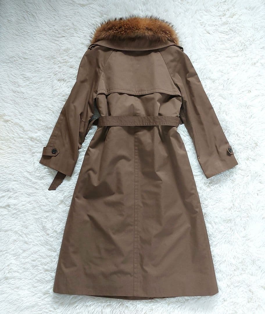 スイス製✨ROTINY 豪華ラムファーライナー ボリュームファー襟 ロングコート