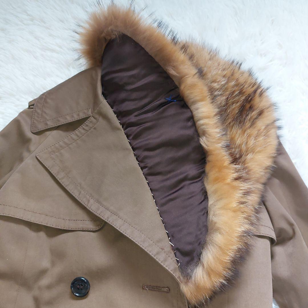 スイス製✨ROTINY 豪華ラムファーライナー ボリュームファー襟 ロングコート