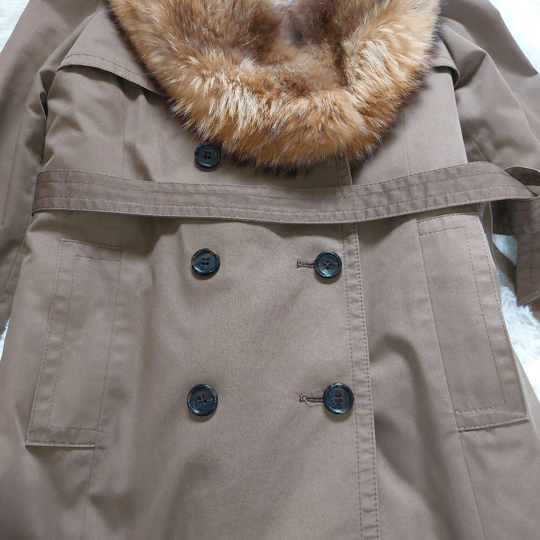 スイス製✨ROTINY 豪華ラムファーライナー ボリュームファー襟 ロングコート