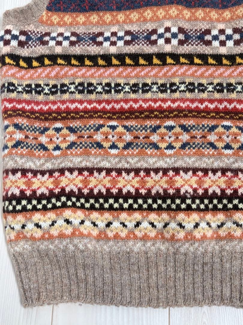 Jamieson's シェットランドウール ニットベスト　L