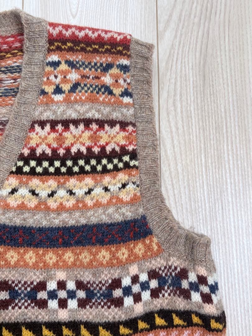 Jamieson's シェットランドウール ニットベスト　L