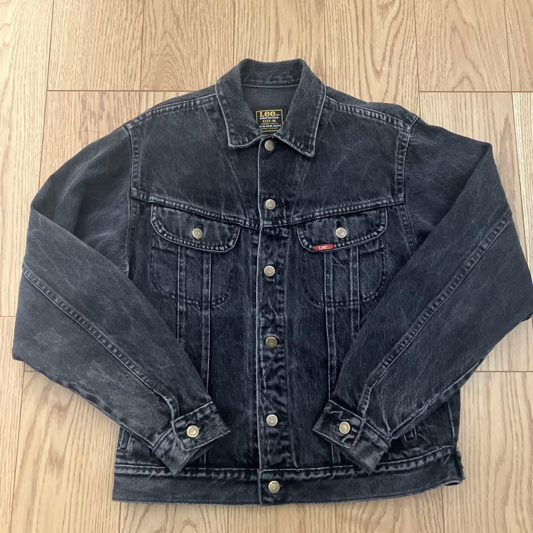 ヴィンテージ EURO LEE 後染めブラックデニムジャケット M
