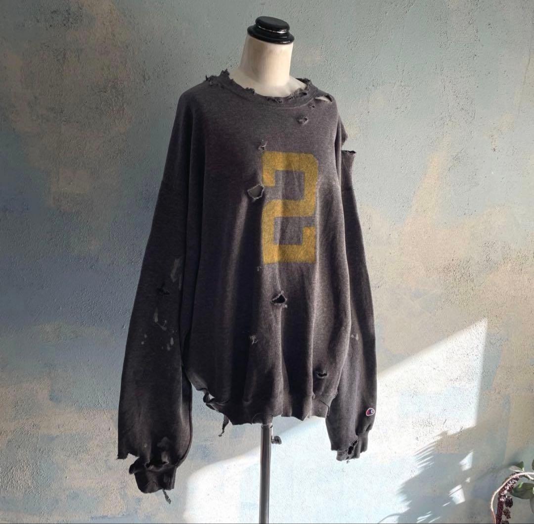 90's Champion XL ナンバーペイント boro sweat