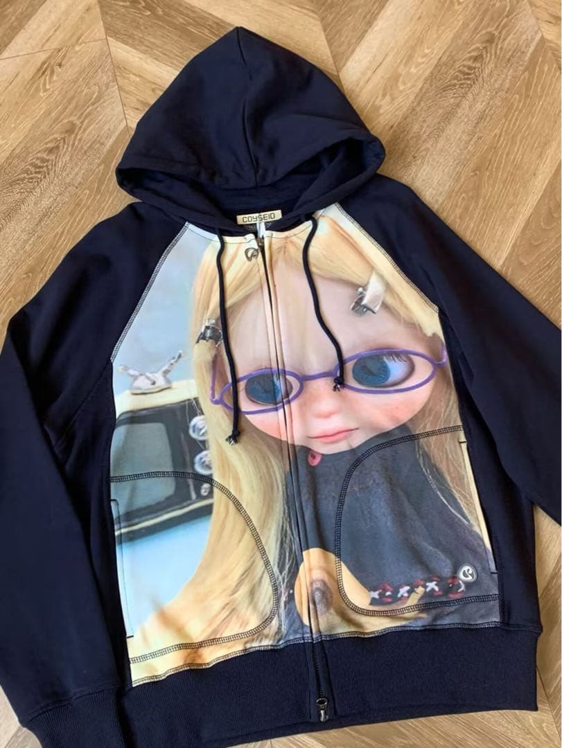 COYSEIO X BLYTHE コイセイオ ネイビー パーカー