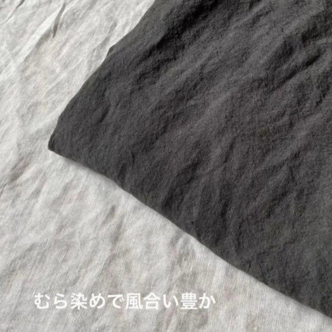 リネン楽ちんパンツ うなぎの寝床 もんぺ　Lサイズ 男女兼用　ハンドメイドih