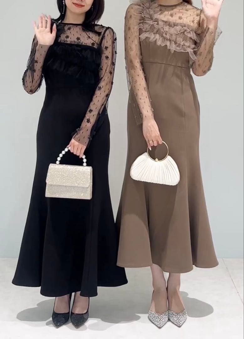 Leja ブラウン ワンピースドレス