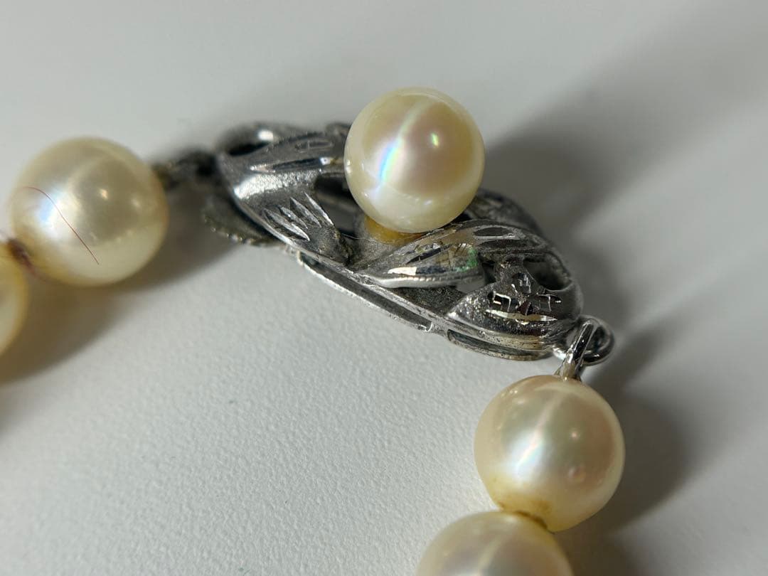 本真珠 ネックレス•イヤリングセット約40cm パール6.8ｍｍ、8mm