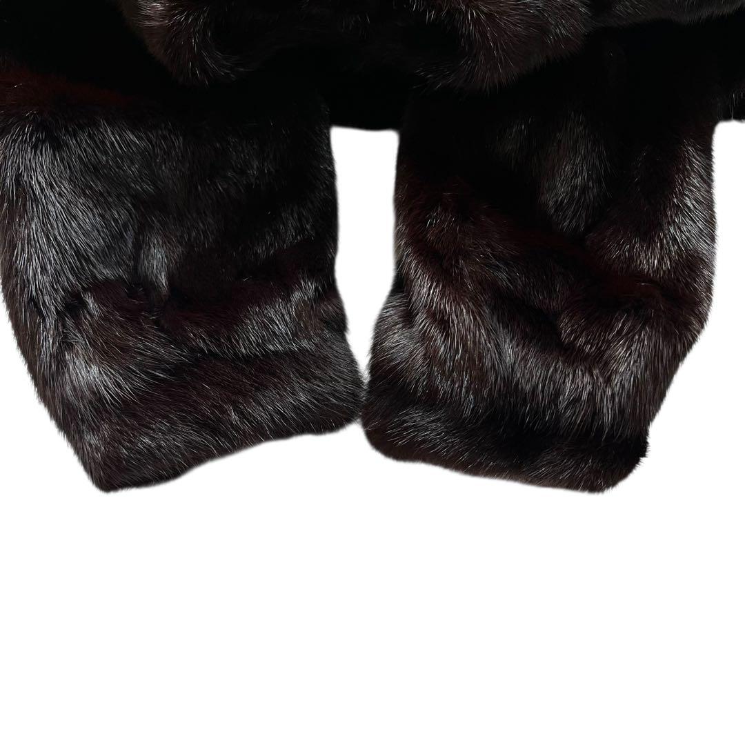 着丈80cm グラマミンク サガミンク リアルファー毛並み なめし柔らか 艶◎