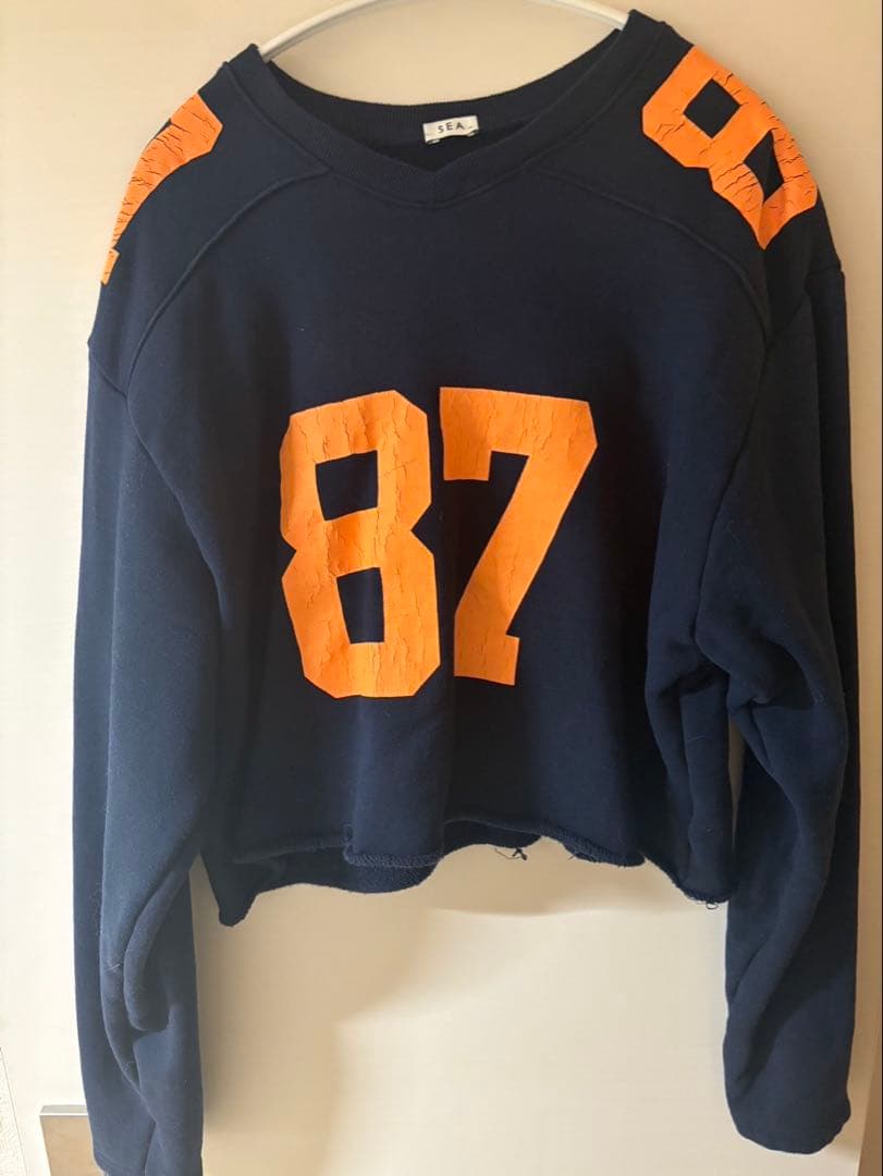 SEA 人気色!ネイビー フットボールプルオーバー完売品！