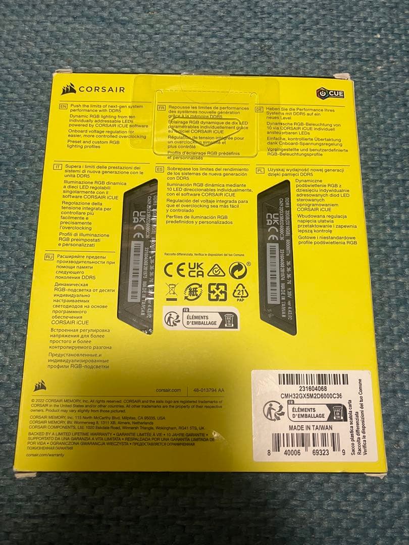 CORSAIR DDR5 16GB×2 32GB 6000MHz