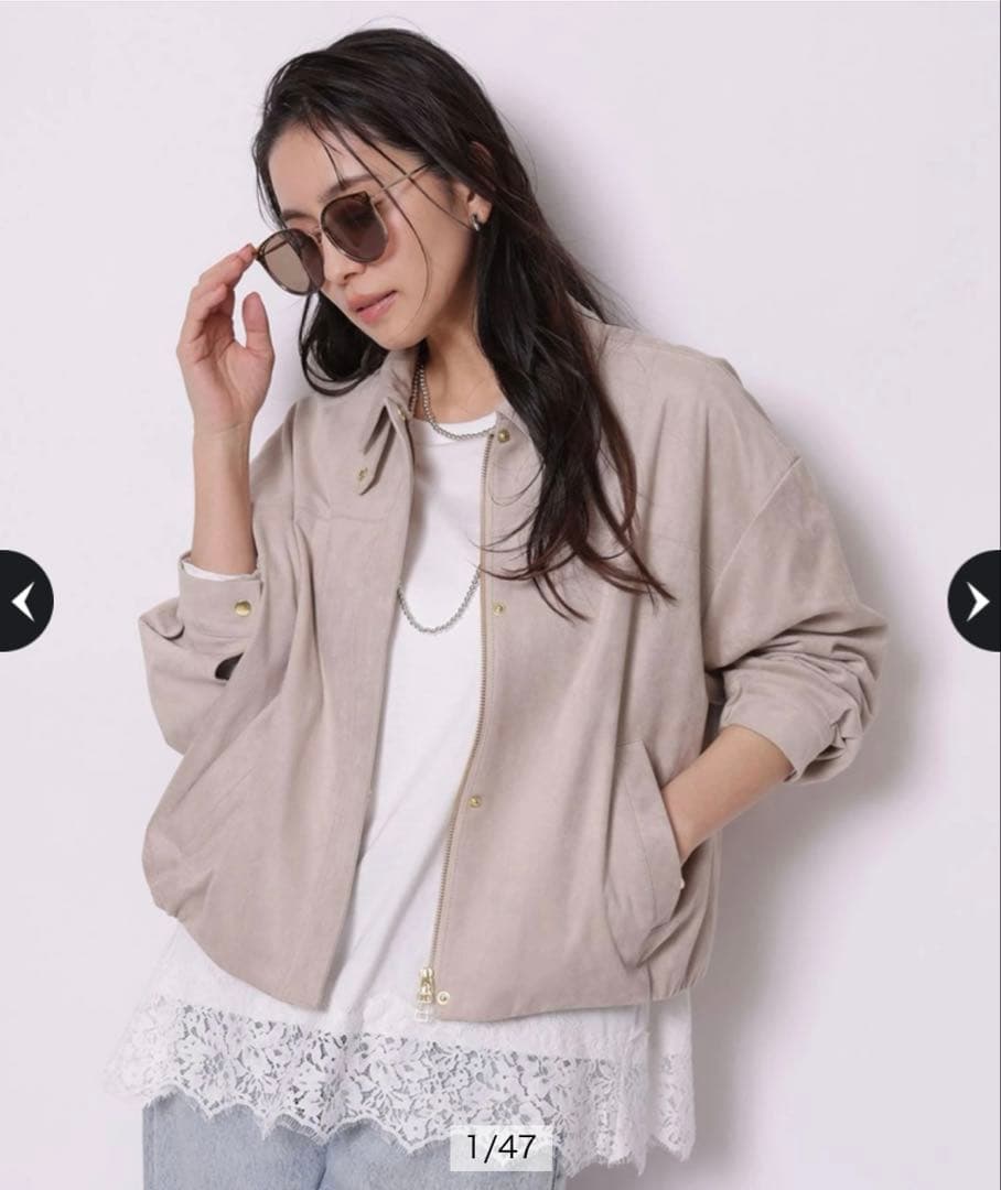 Arpege story アルページュストーリー 裾レースロンＴ