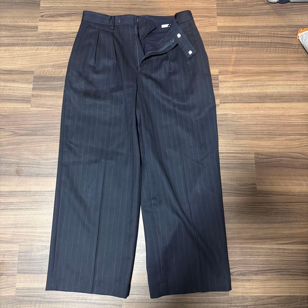 Wool Chalk Stripe Slacks Mサイズ　裾上げ済み