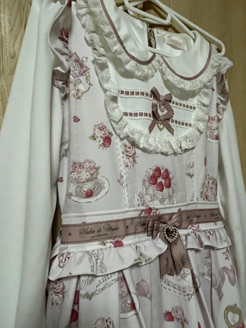 LIZLISA リズリサ Salon de Fraise柄ワンピース ピンク