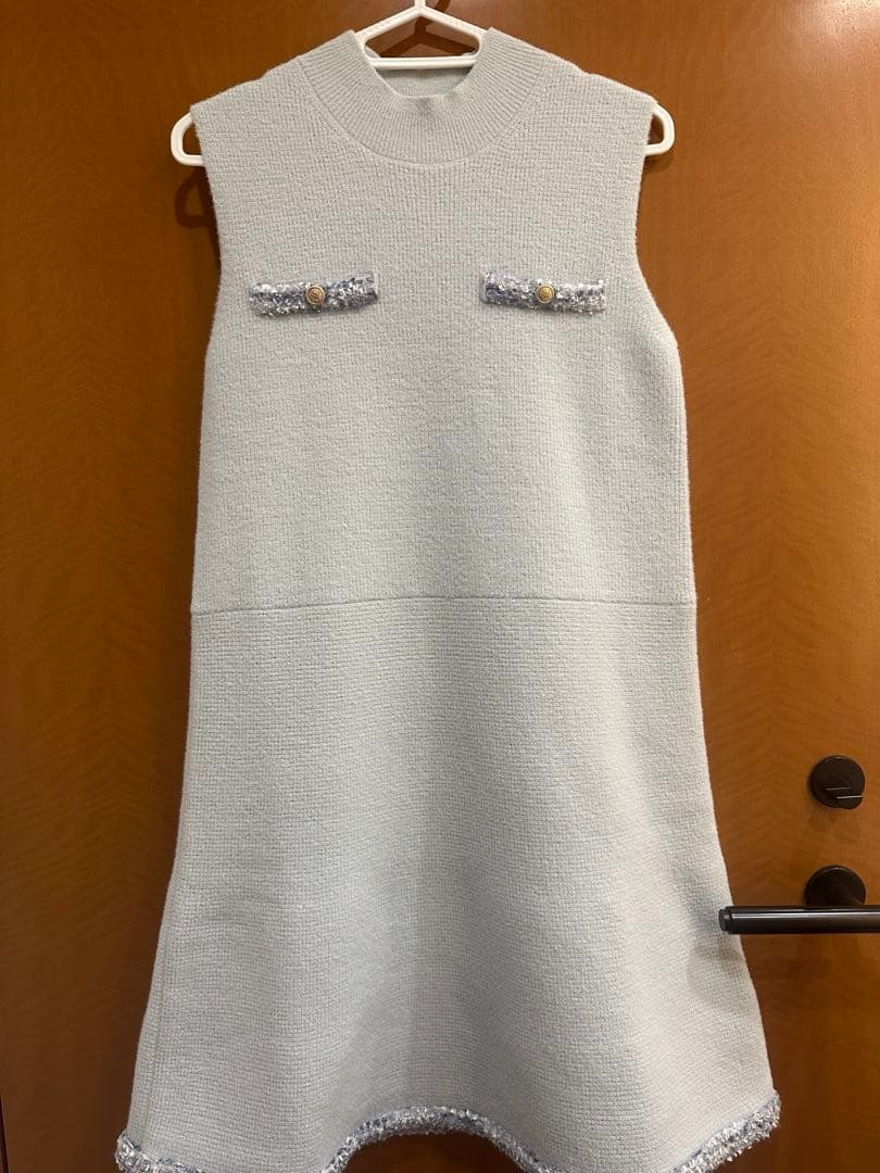 一点限り！早い者勝ち⭐︎セルフォード トリムミニニットワンピースセット 36