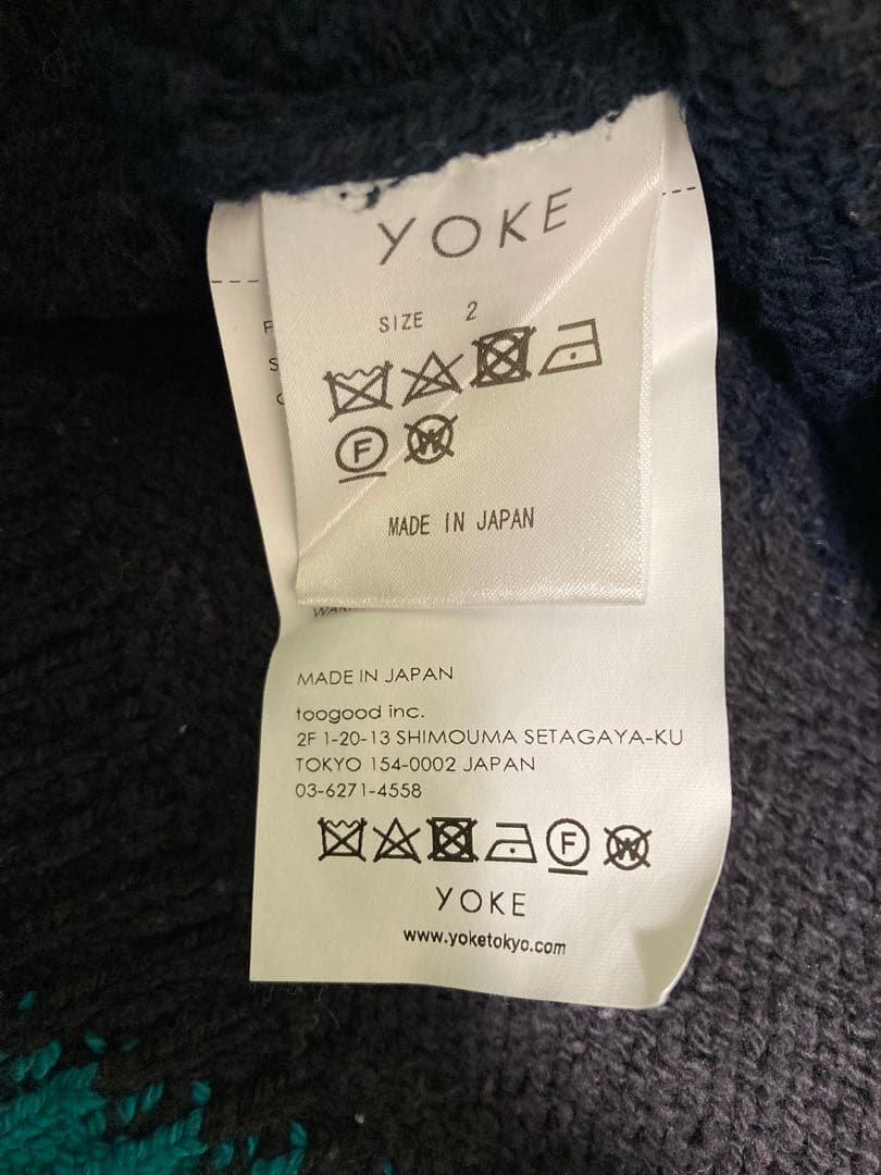 YOKE ヨーク INTARSIA COTTON SWEATER