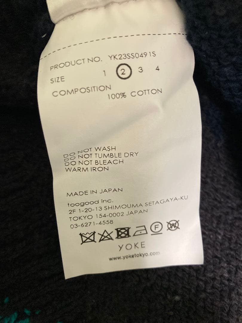 YOKE ヨーク INTARSIA COTTON SWEATER