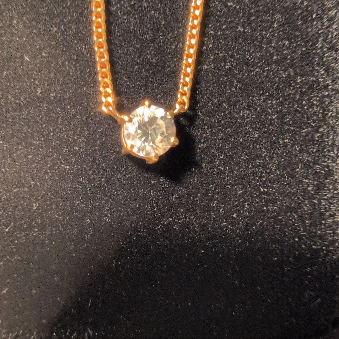 K18 キュービックジルコニア ネックレス