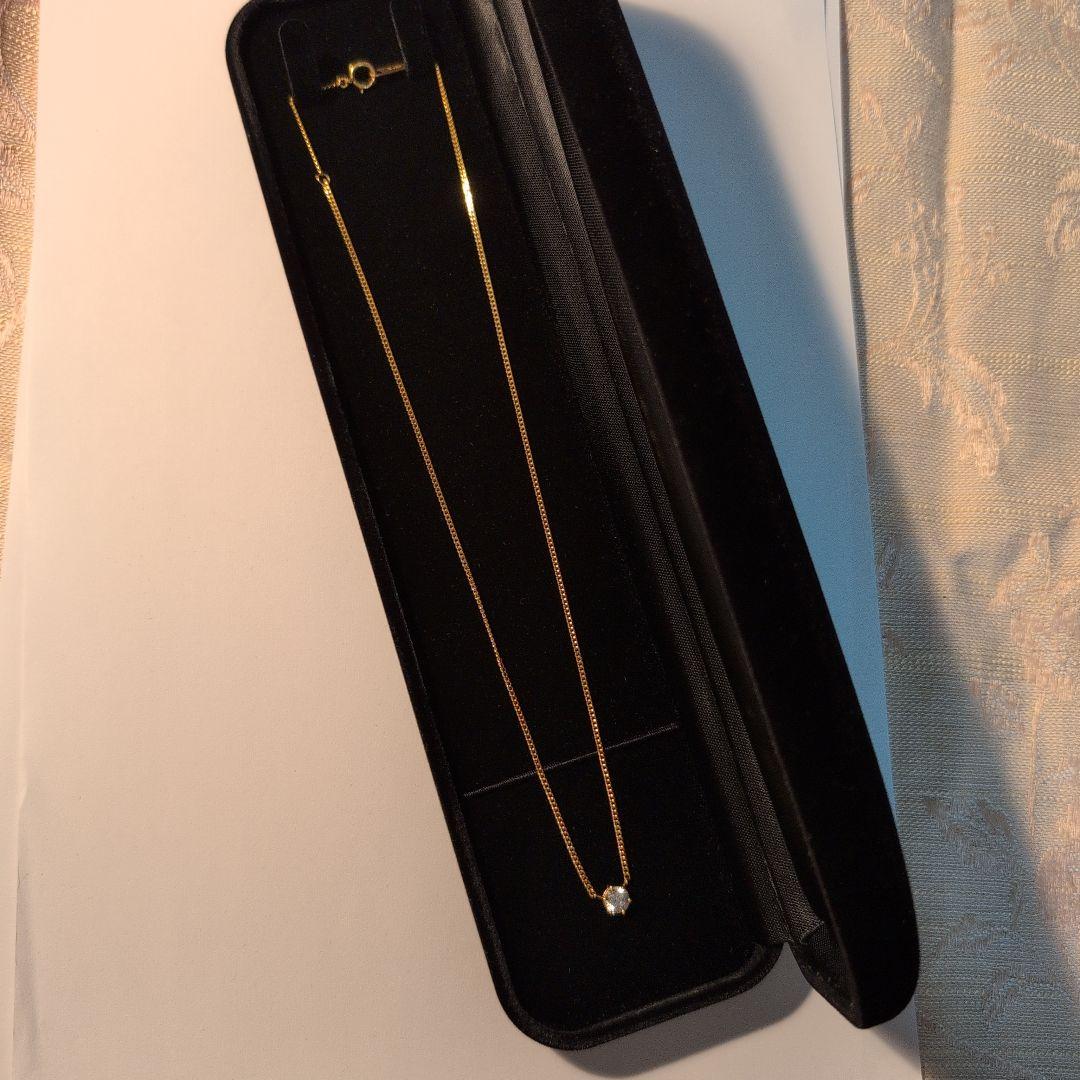 K18 キュービックジルコニア ネックレス