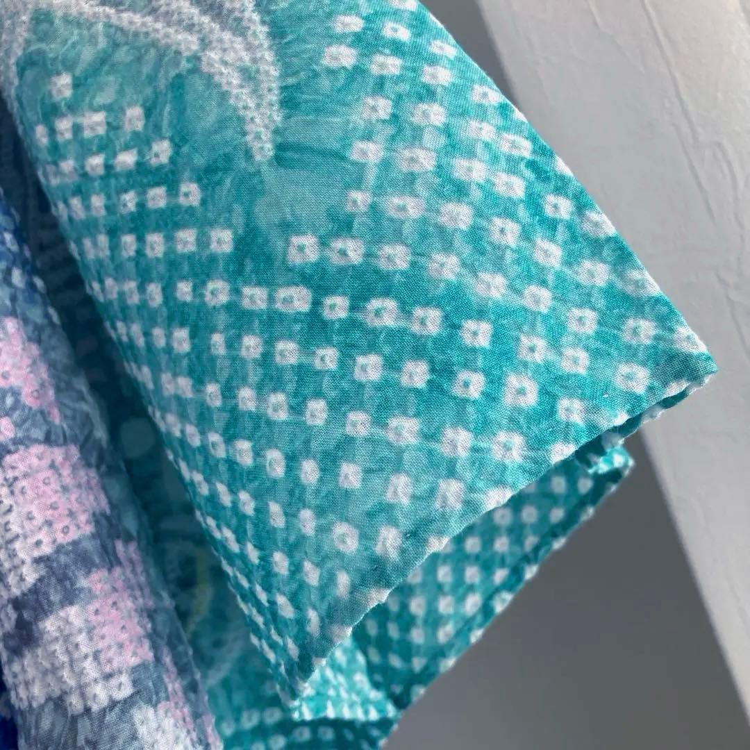 専用かな様　　有松絞り・有松鳴海絞り 身丈160 cm 菖蒲 広襟No.-220