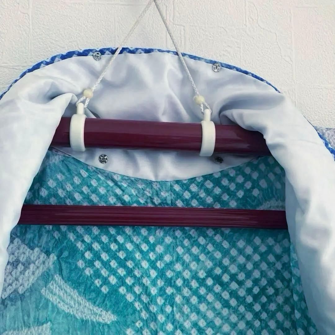 専用かな様　　有松絞り・有松鳴海絞り 身丈160 cm 菖蒲 広襟No.-220