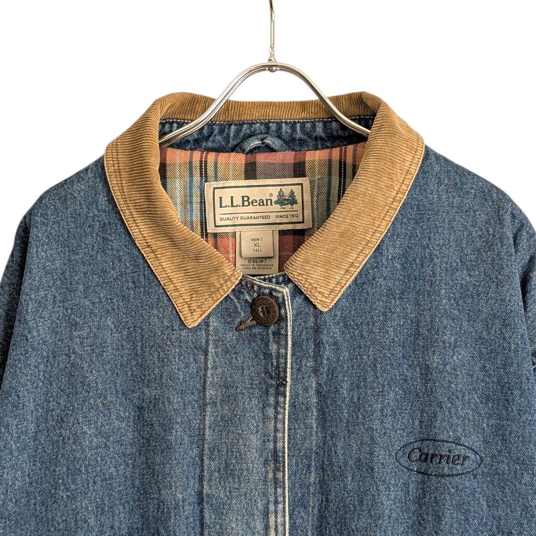 ^_^さま 00s L.L.BEAN デニム地 ハンティングジャケット 中綿付き
