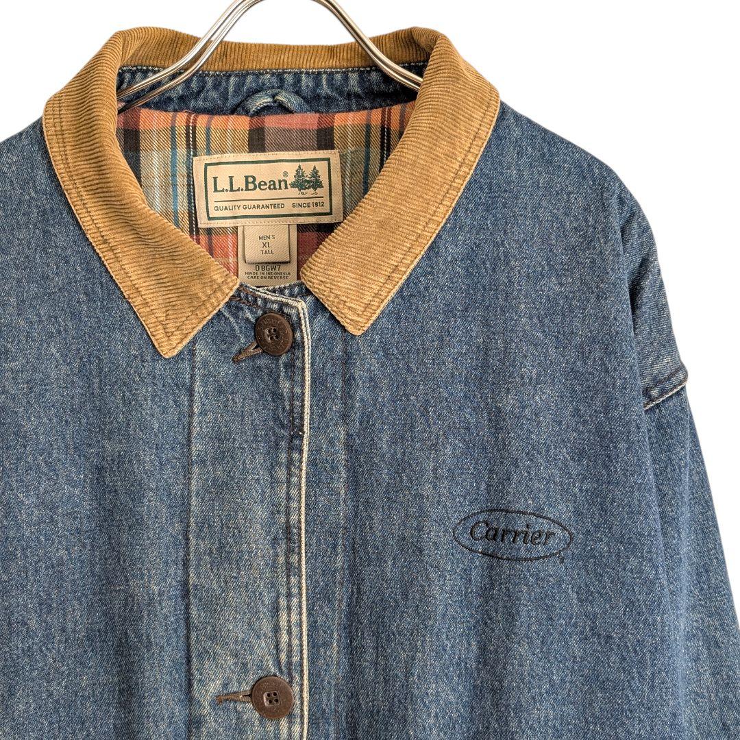 ^_^さま 00s L.L.BEAN デニム地 ハンティングジャケット 中綿付き
