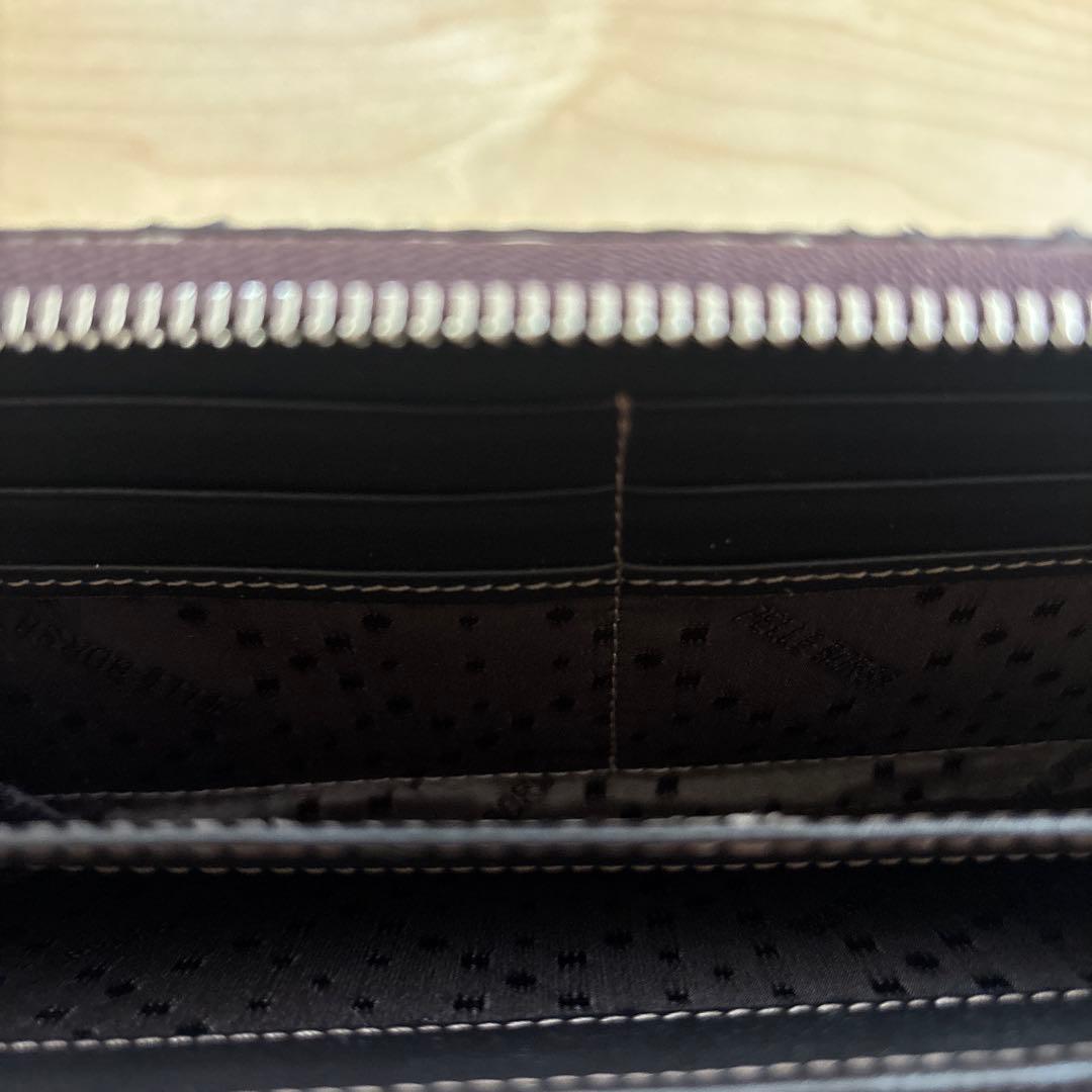 ペレボルサ　パイソンレザー 長財布 ベージュ/ブラウン